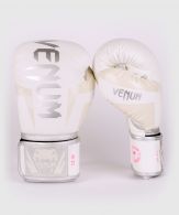 Venum Elite Boxing Gloves - White/Silver-Pink