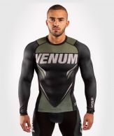 T-shirt de compression Venum ONE FC Impact - manches longues - Noir/Kaki