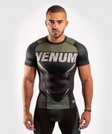 Venum ONE FC Impact Rashguard - short sleeves - Black/Khaki