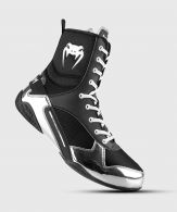 Venum Elite Boxing Shoes - Black/Silver