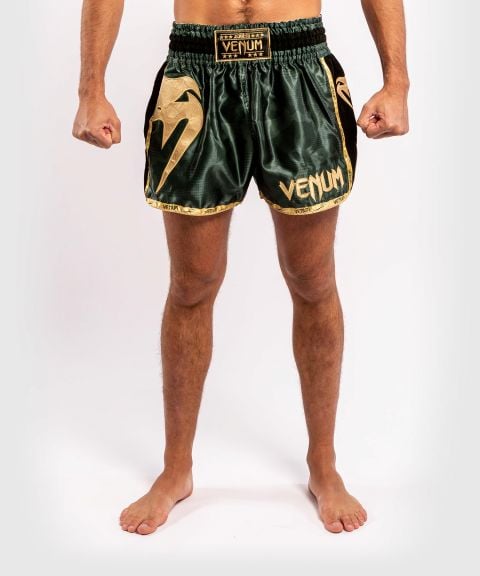 Pantaloncini da Muay Thai Venum Giant Camo - Cachi/Oro