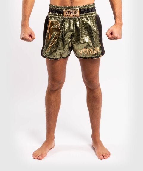 Pantaloncini da Muay Thai Venum Giant Foil - Cachi/Oro