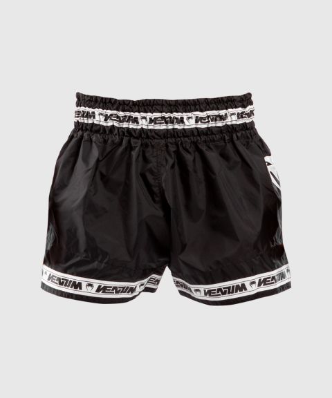 Pantalones cortos Venum Muay Thai Parachute - Negro/Blanco