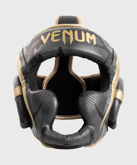 Casco da pugilato Venum Elite - Camo scuro/Oro