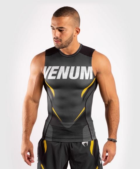 T-shirt de compression Venum ONE FC Impact - sans manches - Gris/Jaune