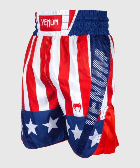 Pantalones de Boxeo Venum Elite - Rojo/Blanco-Azul