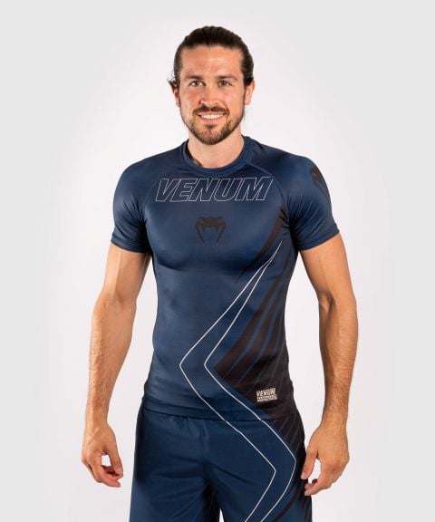 T-shirt de compression Contender 5.0 - Manches courtes - Bleu Marine/Sable