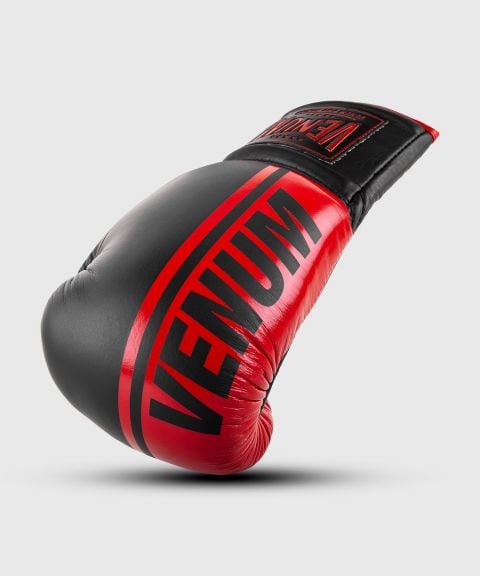 Gants de Boxe Pro Venum Shield - Avec Lacets - Noir/Rouge