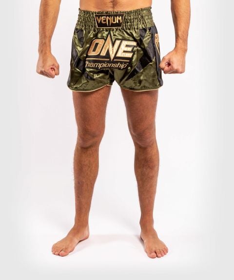 Pantalones cortos de Muay Thai Venum x ONE FC - Khaki/Gold