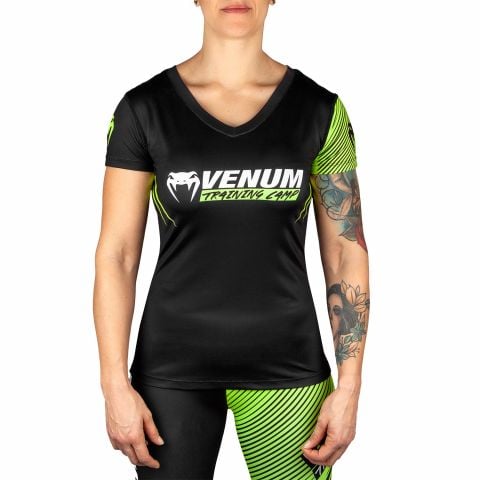 Venum Training Camp 2.0 Women T-shirt - Black/Neo Yellow