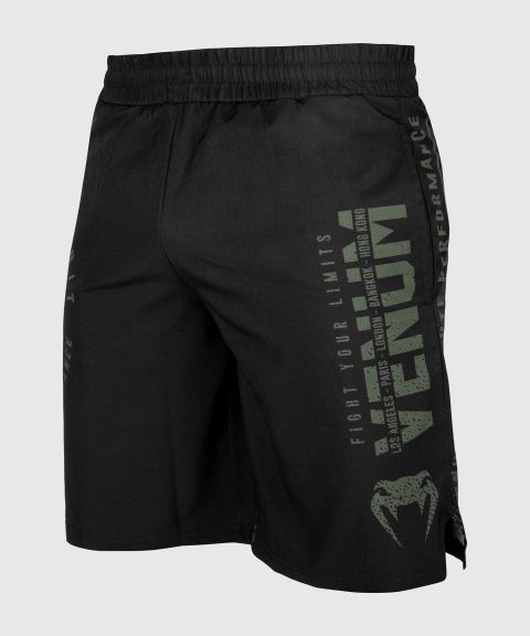 Venum Signature Training Shorts - Black/Khaki - Exclusive