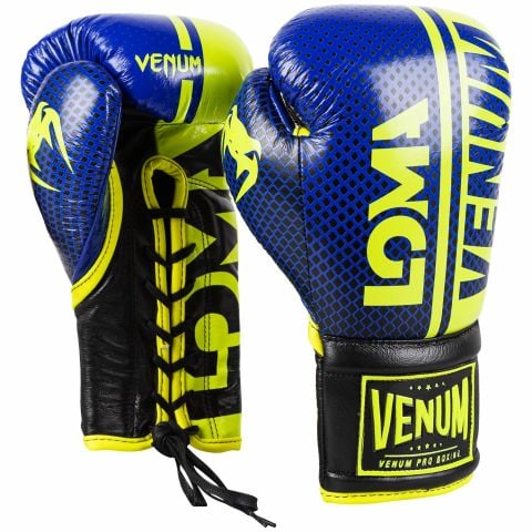 Venum Shield Pro Boxing Gloves Loma Edition - With Laces - Blue/Yellow