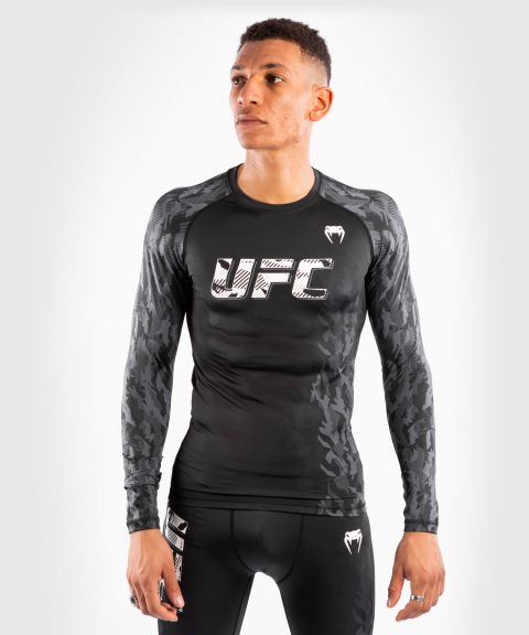 T-shirt de Compression Manches Longues Homme UFC Venum Authentic Fight Week - Noir