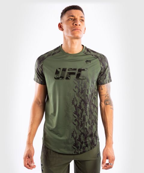 UFC Venum Authentic Fight Week Herren Performance Kurzarm T-Shirt - Khaki