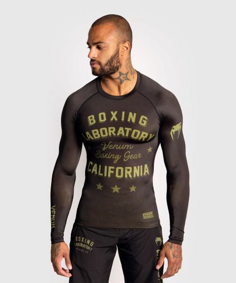 Venum Boxing Lab Rashguard - Long sleeves - Black/Green