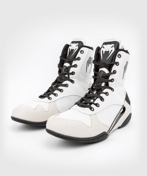Venum Elite Boxing Shoes - White/Black