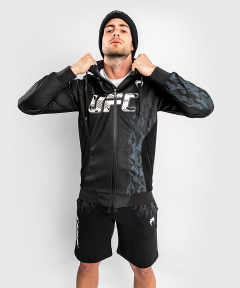 Sweatshirt Zippé Homme UFC Venum Authentic Fight Week - Noir