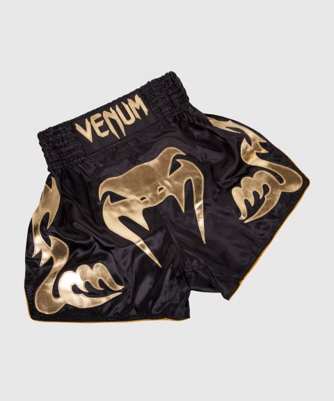 Pantaloncini da Muay Thai Venum Bangkok Inferno - Nero/Oro