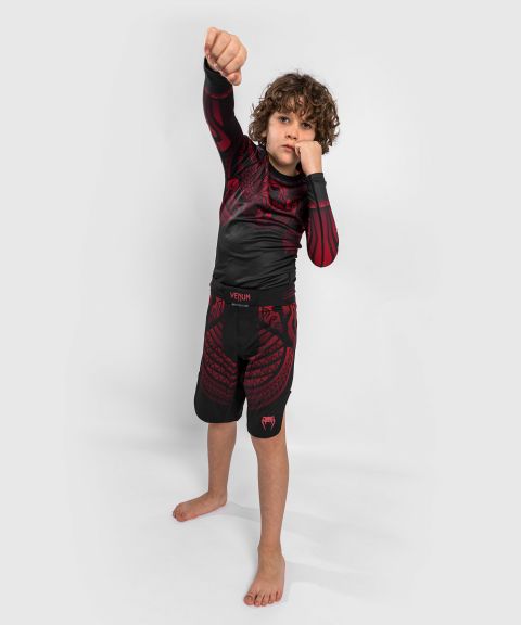 Pantalones cortos de combate Venum Nakahi - Niños - Negro/Rojo