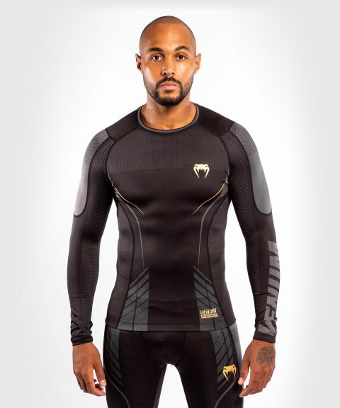 Venum Athletics Compressie T-Shirt met Lange Mouwen - Zwart/Goud