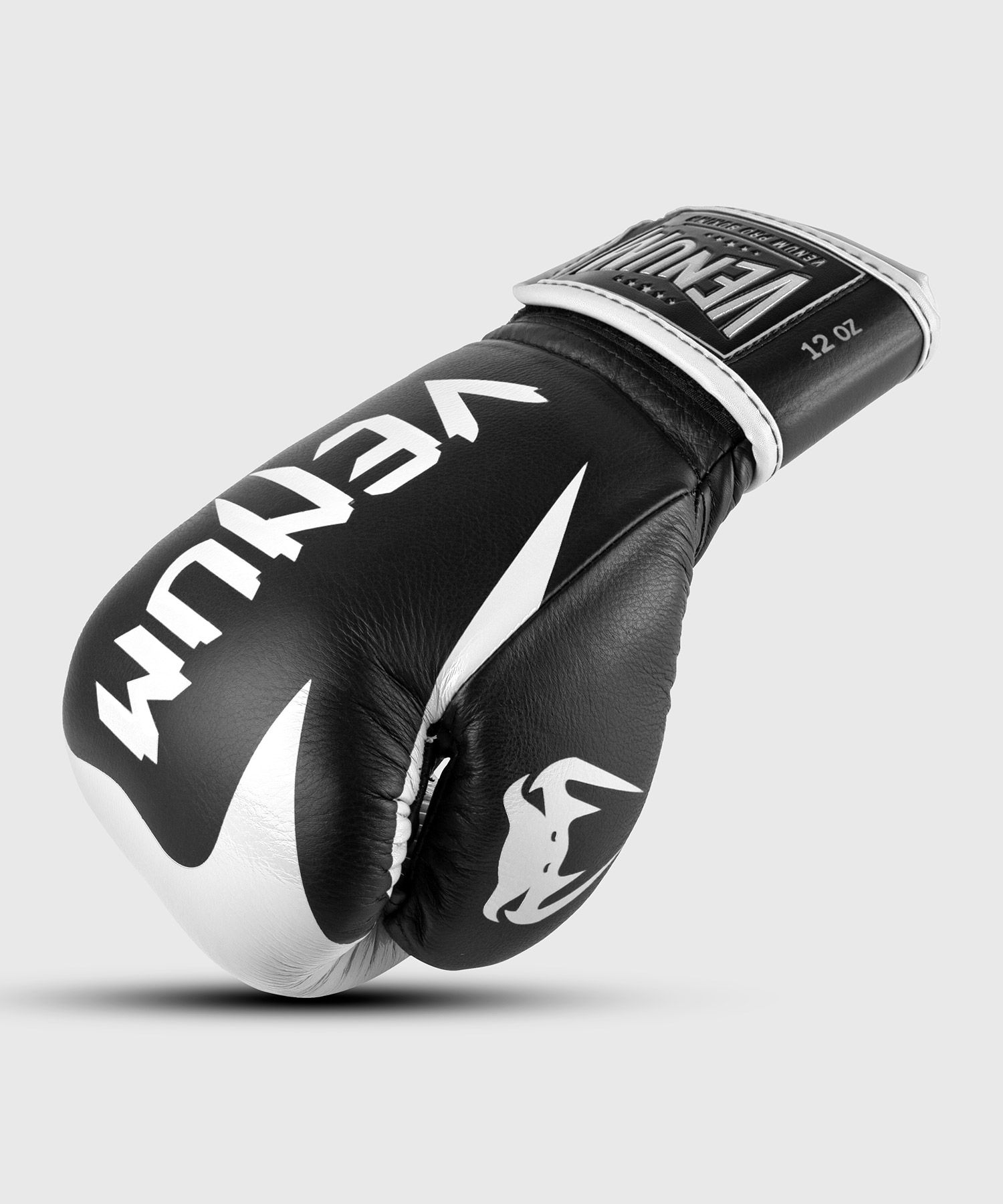 Gants de boxe pro Venum Hammer - Velcro - Noir/Blanc