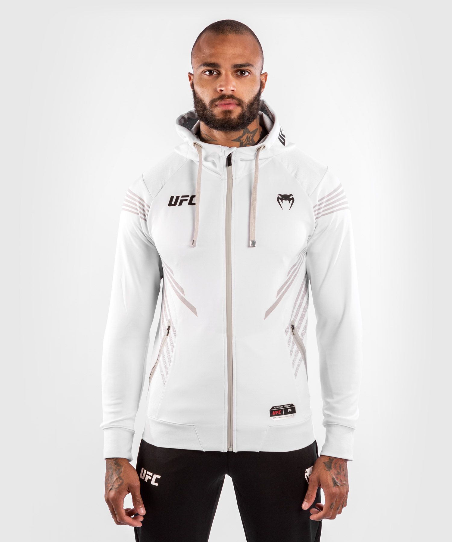 Sweatshirt à Capuche Homme UFC Venum Authentic Fight Night - Blanc