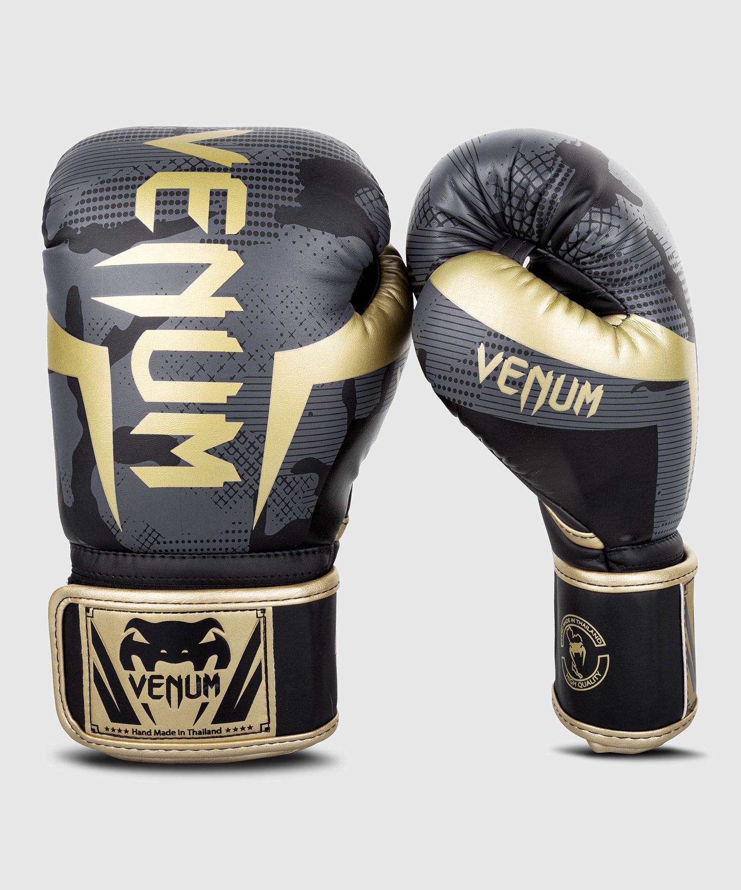 Gants de boxe Venum Elite - Dark Camo/Or