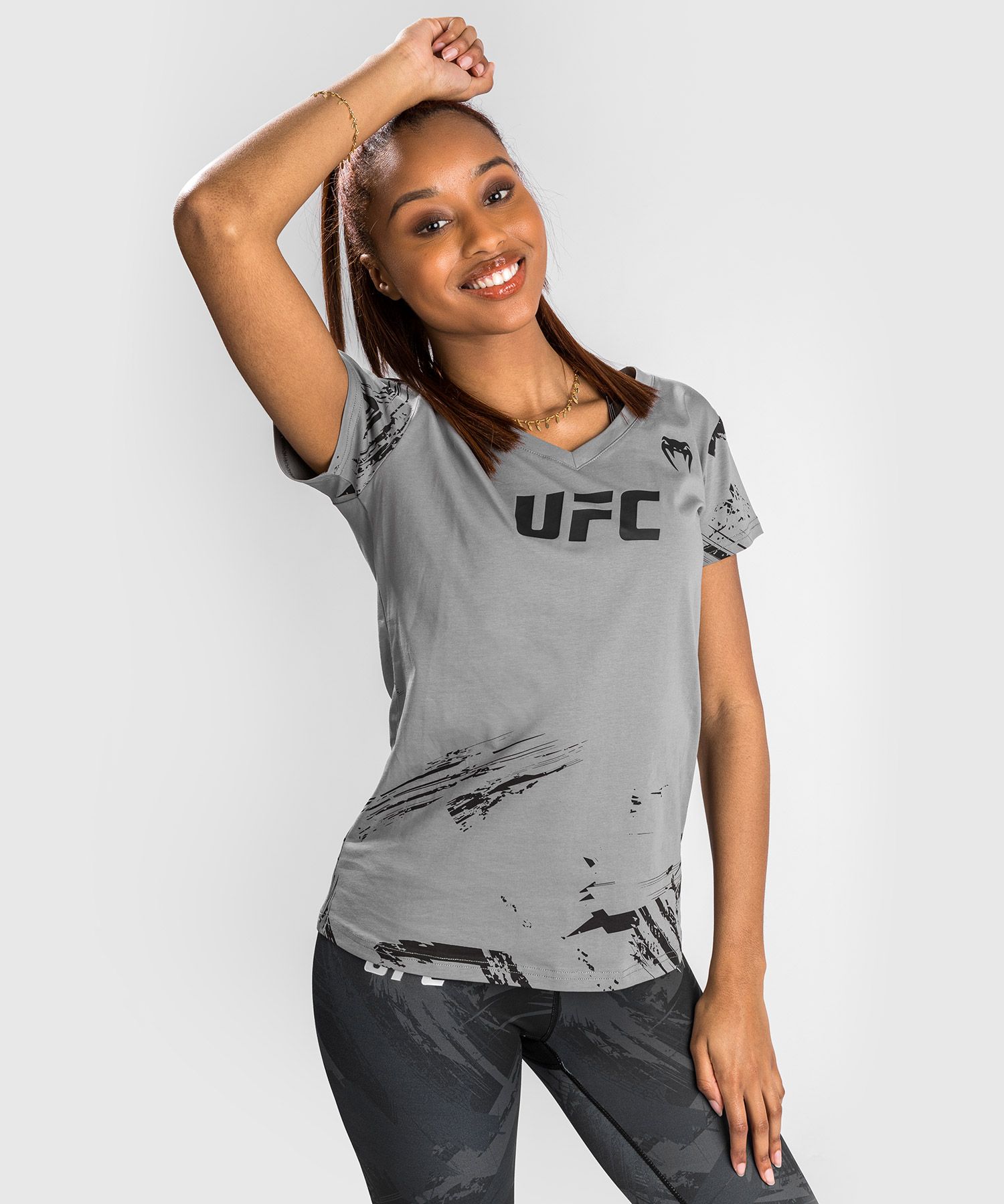 UFC Venum Authentic Fight Week 2.0 T-Shirt – Für Frauen – Grau