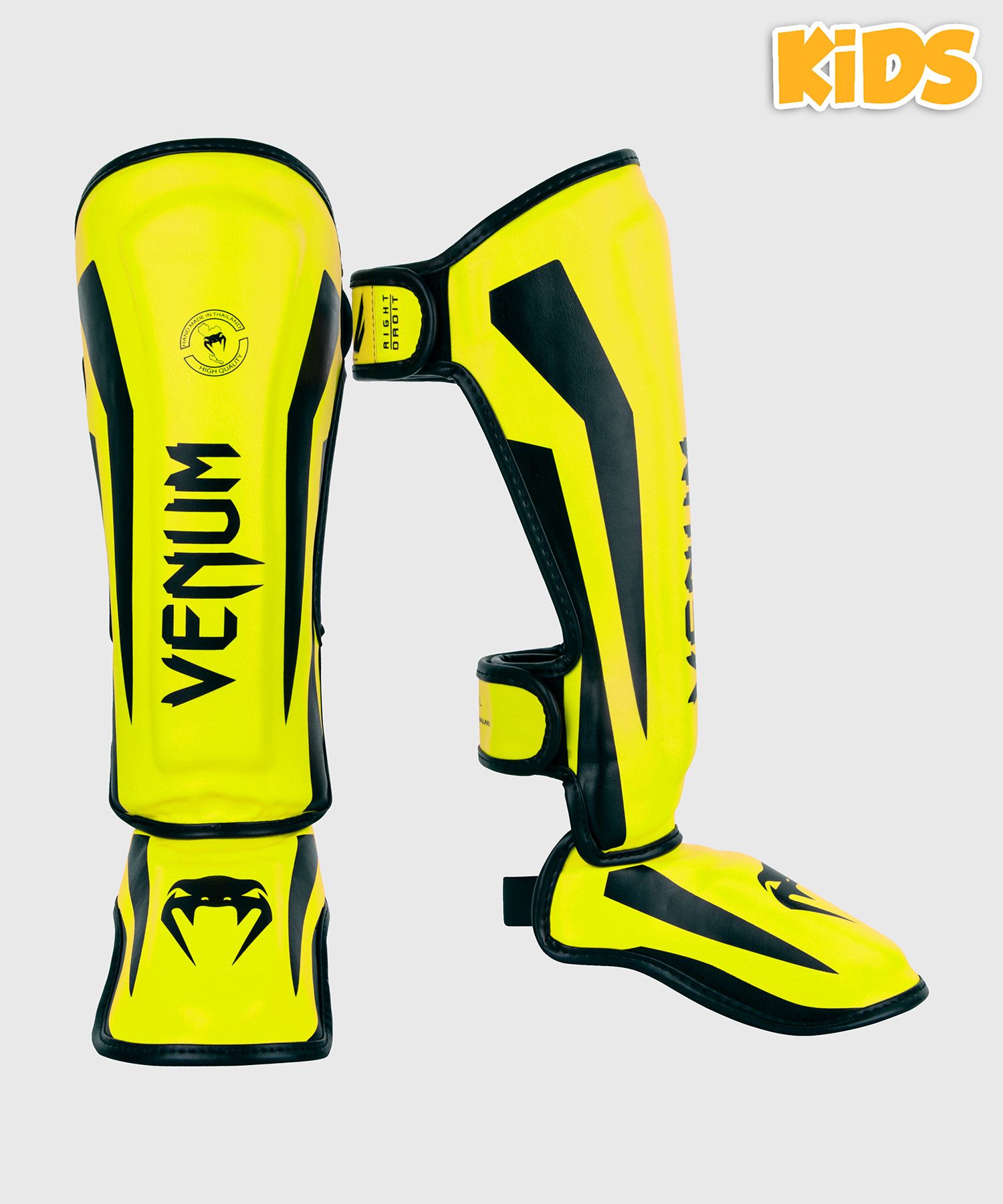 Venum Elite Shin Guards Kids - Exclusive - Neo Yellow
