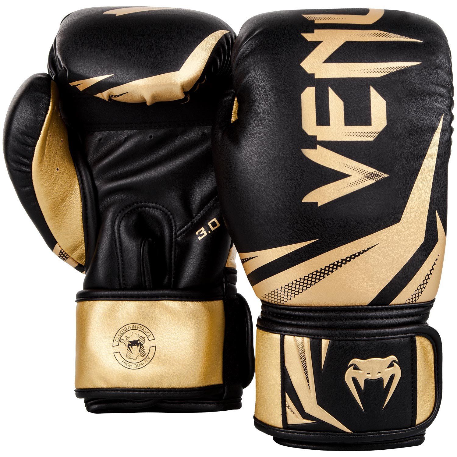 Venum Challenger 3.0 Boxhandschuhe Black/ Gold MMA Thaiboxen Kickboxen Handschuh 