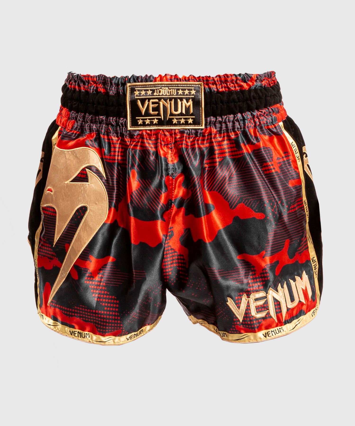 Venum Giant Camo Muay Thai Shorts - Rood/Goud