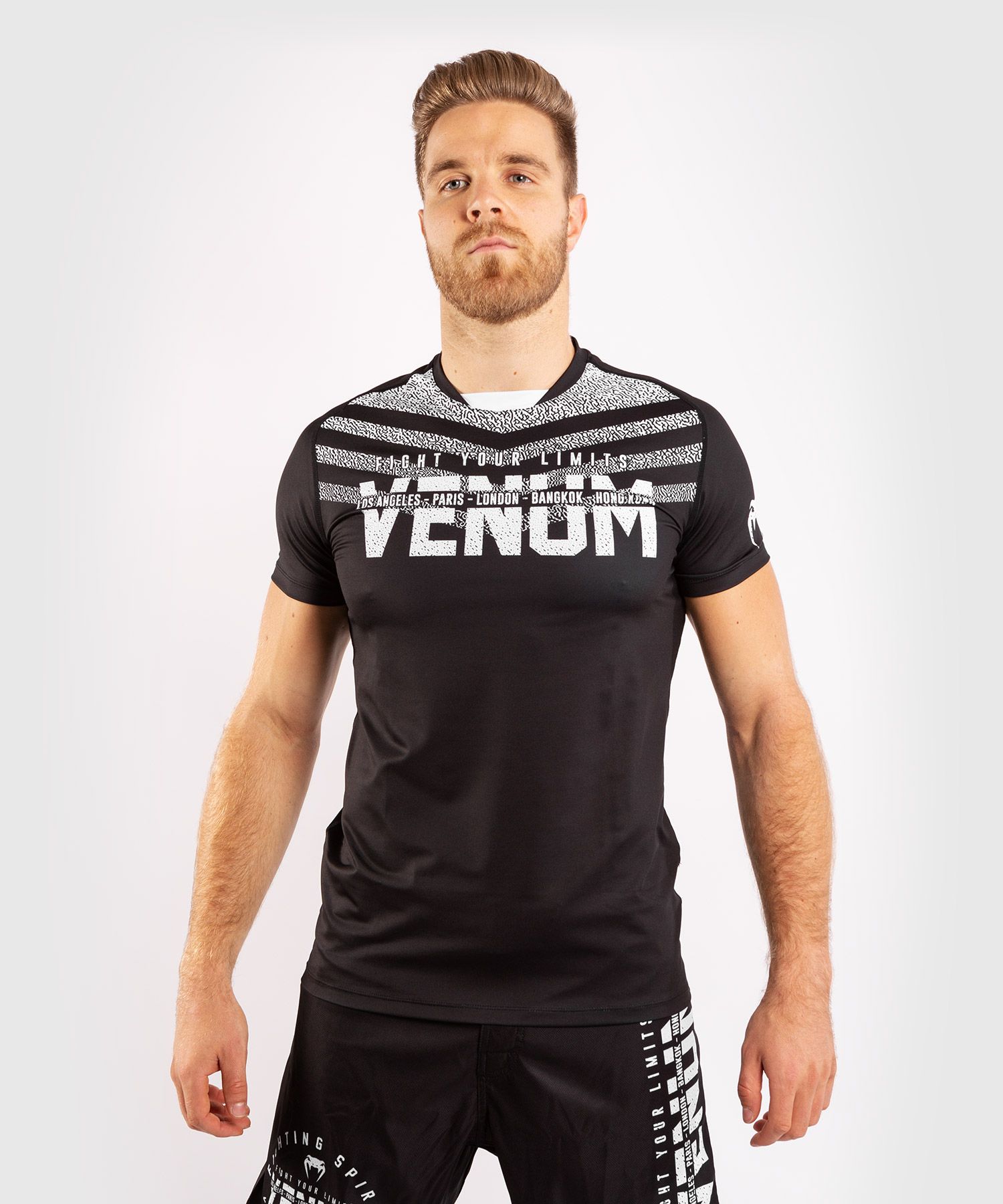  Venum Signature Dry Tech T-Shirt - Schwarz/Weiß
