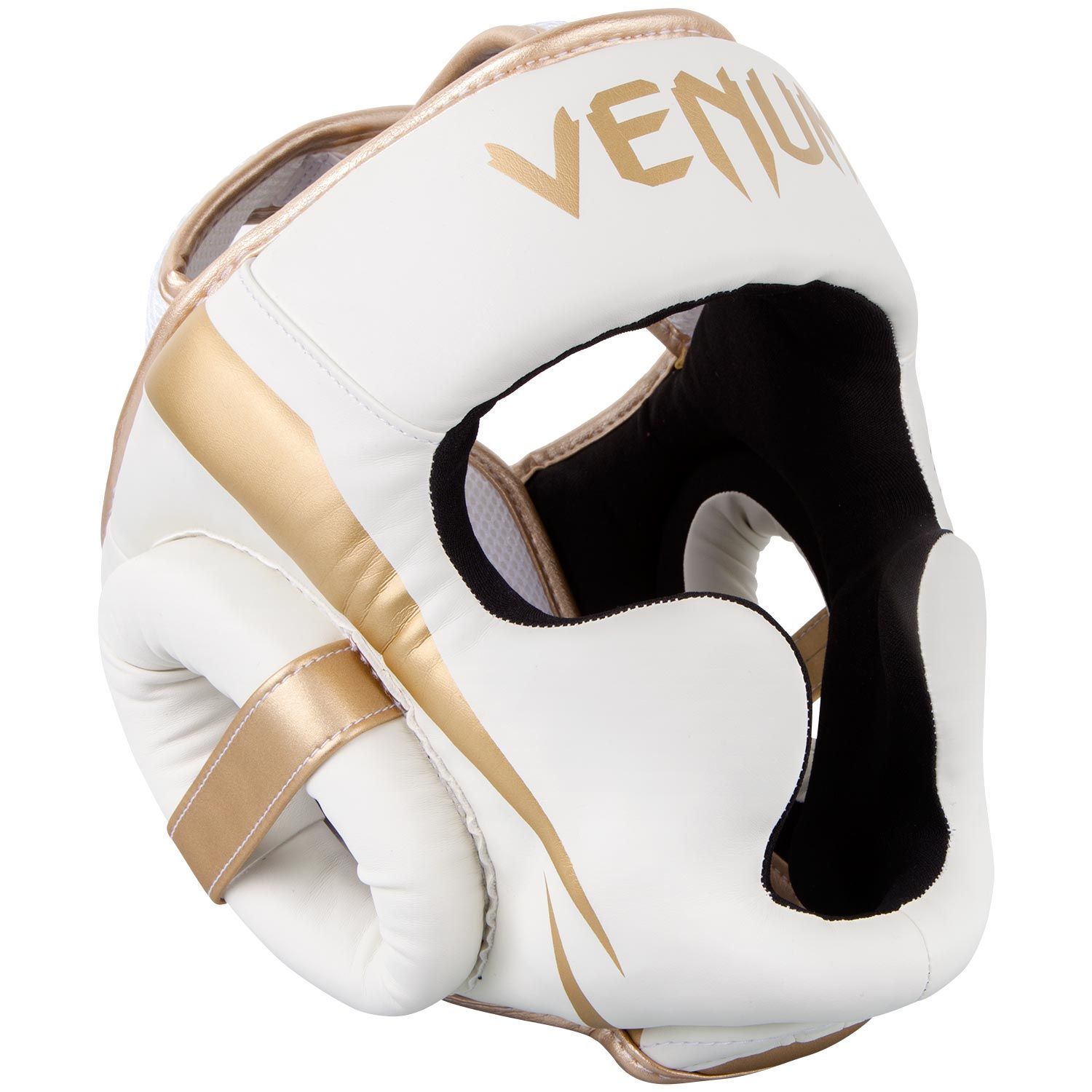 Venum Elite Headgear-White/Gold
