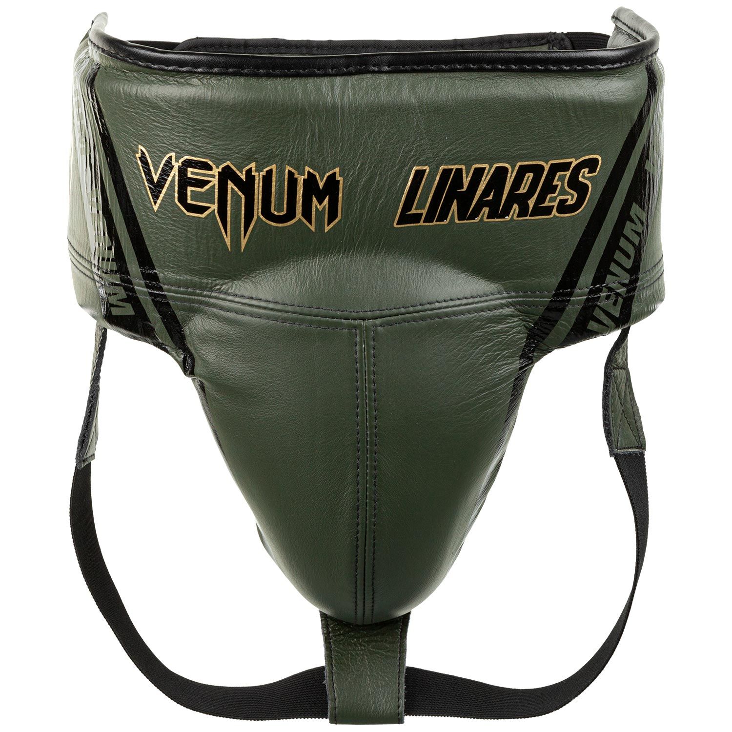 Venum Pro Beschermende cup voor boksers Linares-editie - met klittenband - kaki/zwart/goud