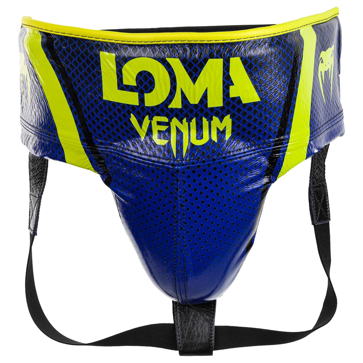 Venum Pro Box-Tiefschutz Loma Edition - Mit Klettverschluss - Blau/Gelb