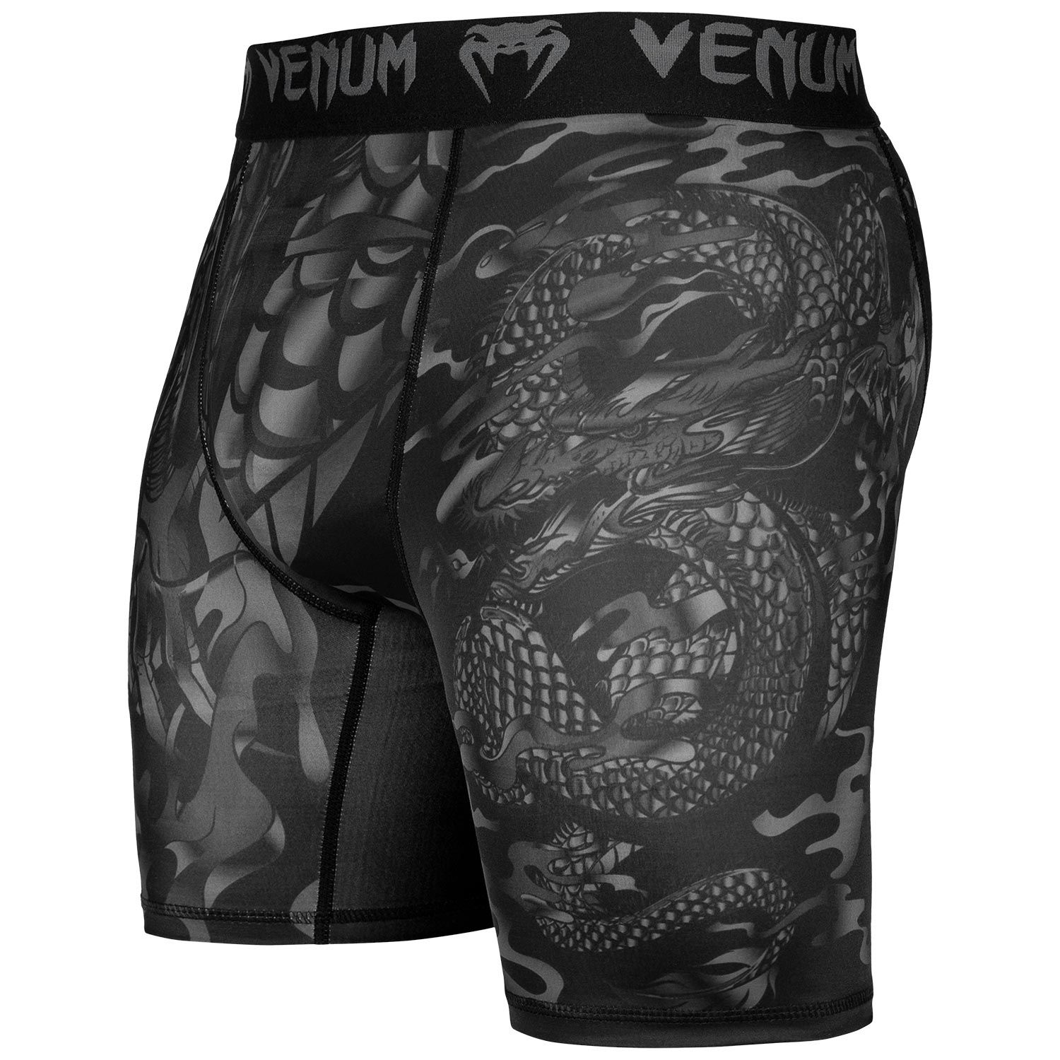 Venum Dragon's Flight Compression Shorts - Black/Black