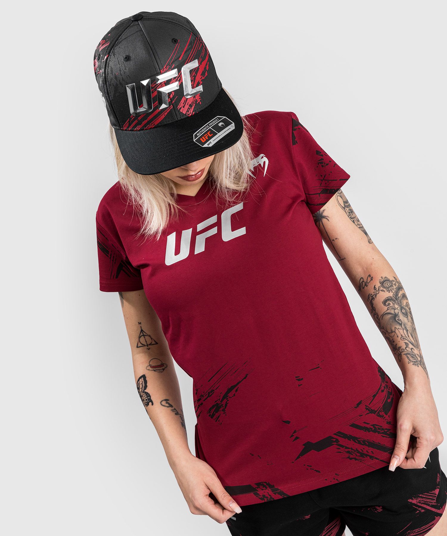 UFC Venum Authentic Fight Week 2.0 T-Shirt – Für Frauen  – Rot 