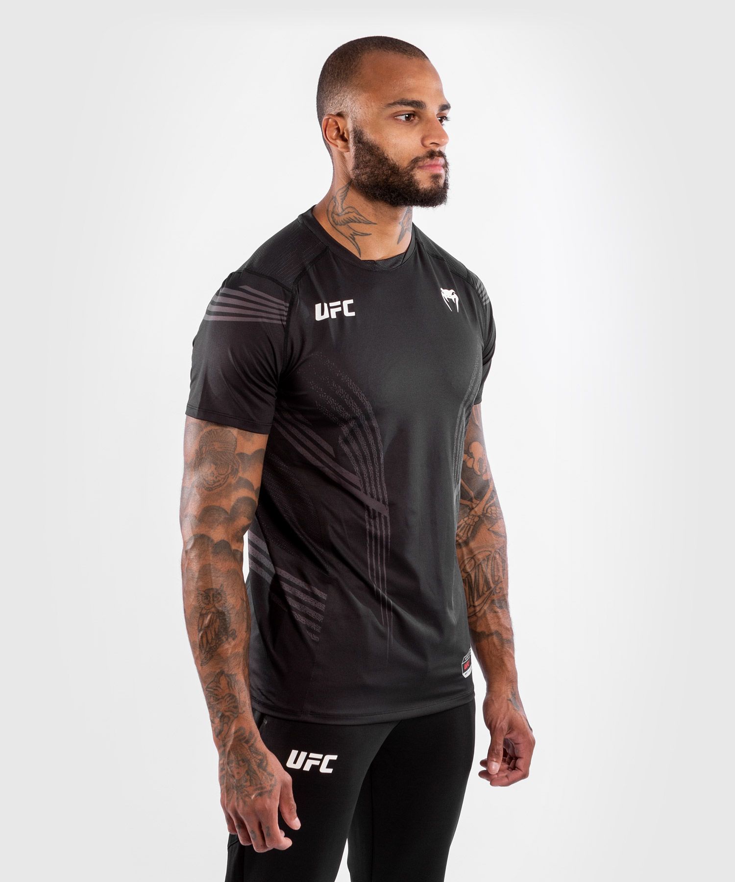 Camiseta Técnica Para Hombre Fighters UFC Venum Authentic Fight Night - Negro
