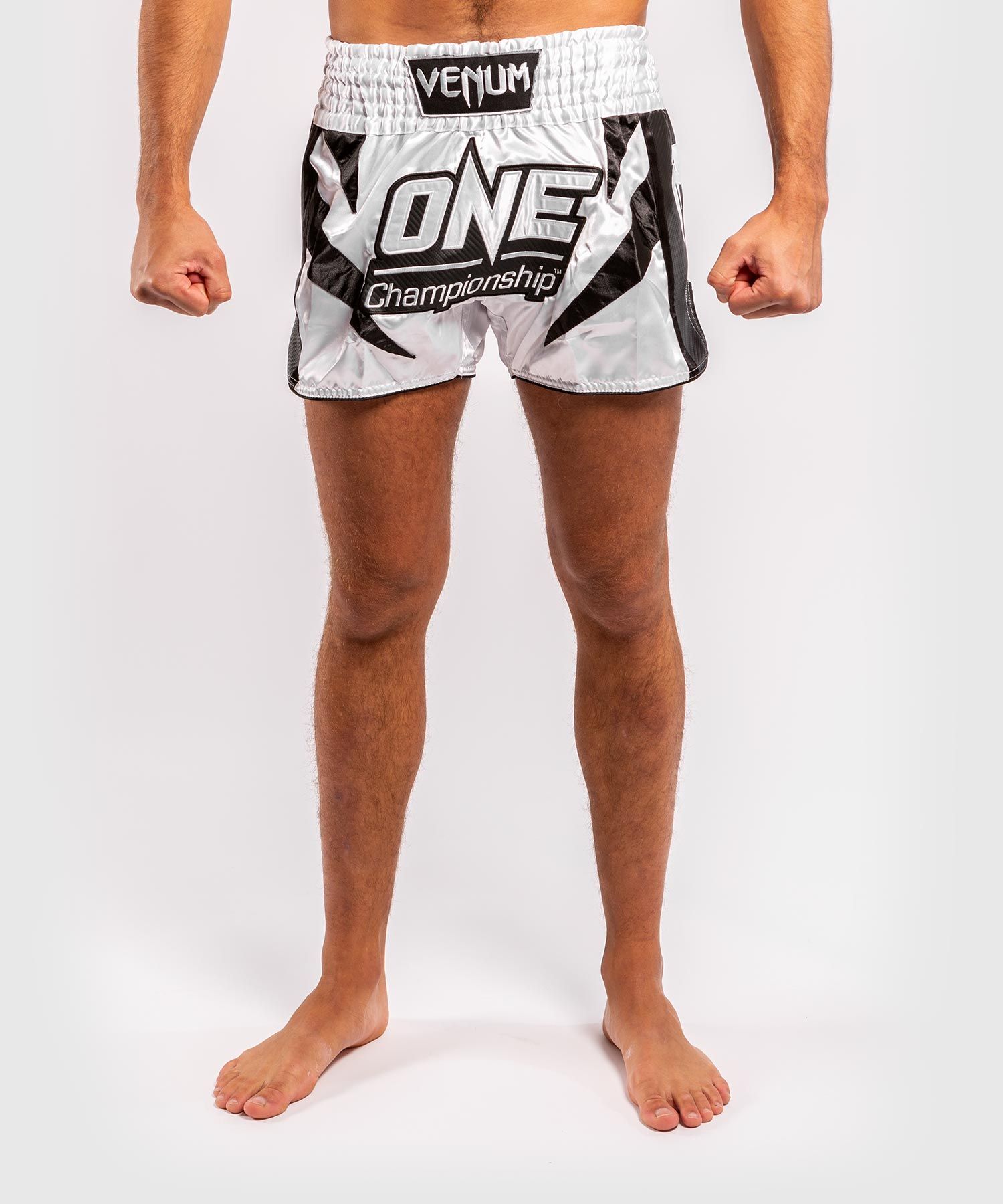 Pantalones cortos de Muay Thai Venum x ONE FC - Blanco/Negro
