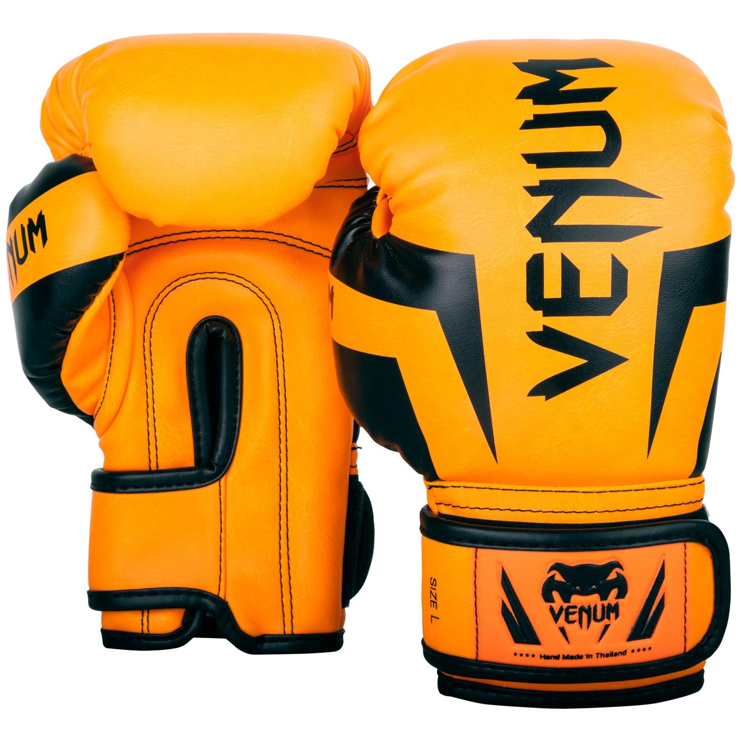 Gants de boxe enfant Venum Elite - Orange fluo