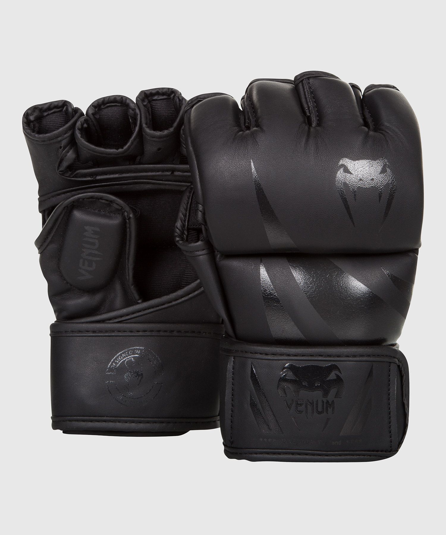 Black/Black Venum Challenger Mma Gloves 