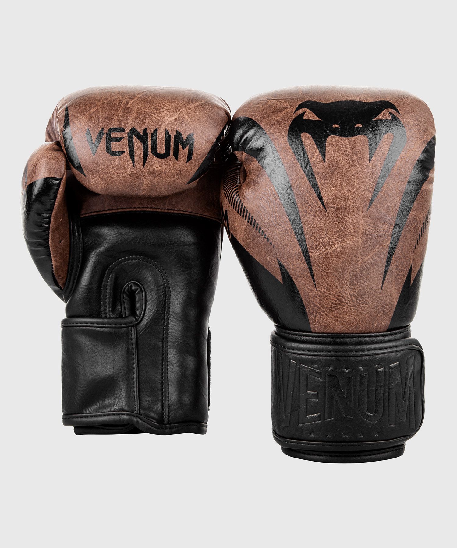 Gants de boxe Venum Impact - Noir/Marron