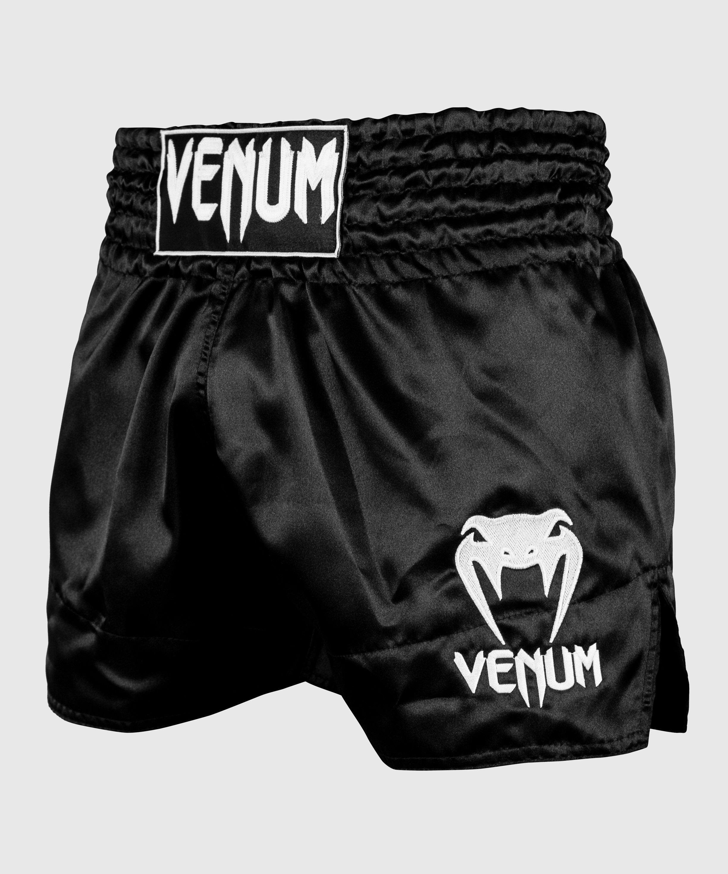 doble Devorar Íncubo Short de Muay Thai Venum Classic - Negro/Blanco - Venum.com España