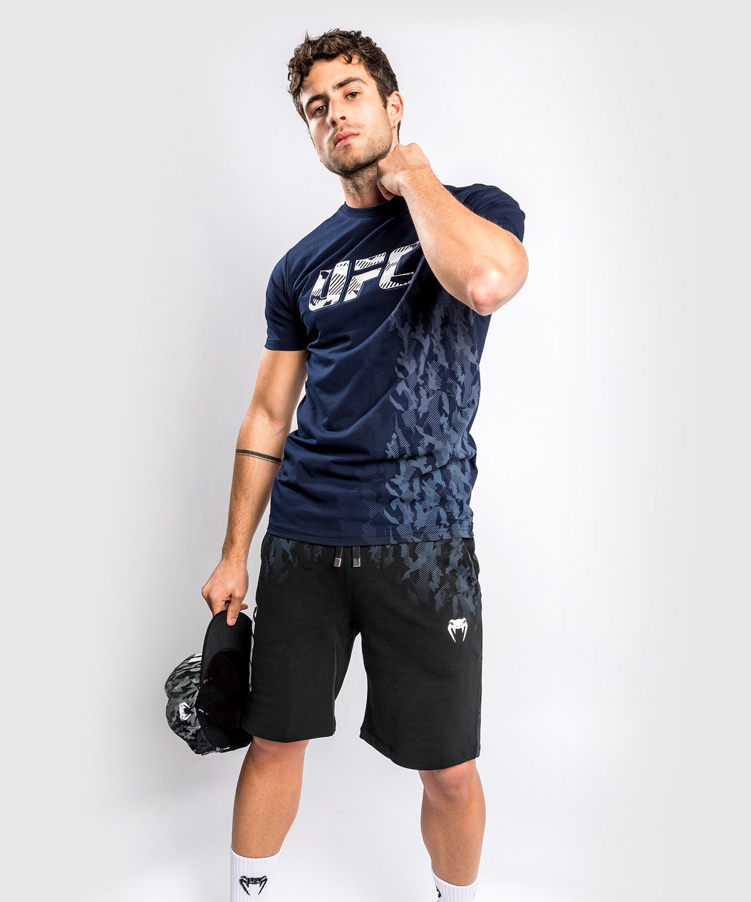 UFC Venum Authentic Fight Week T-shirt met korte mouwen voor heren - Marineblauw