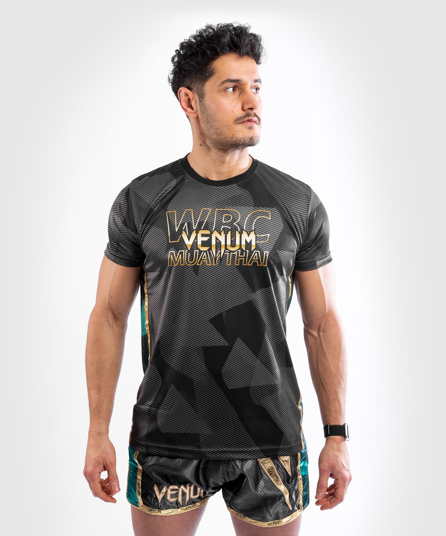 Camisetas Dry Tech Venum WBC Muay Thai - Negro/Verde