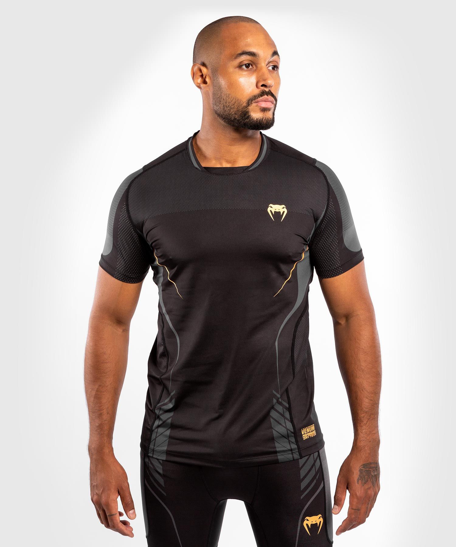 Venum Athletics Dry Tech T-shirt – Black/Gold