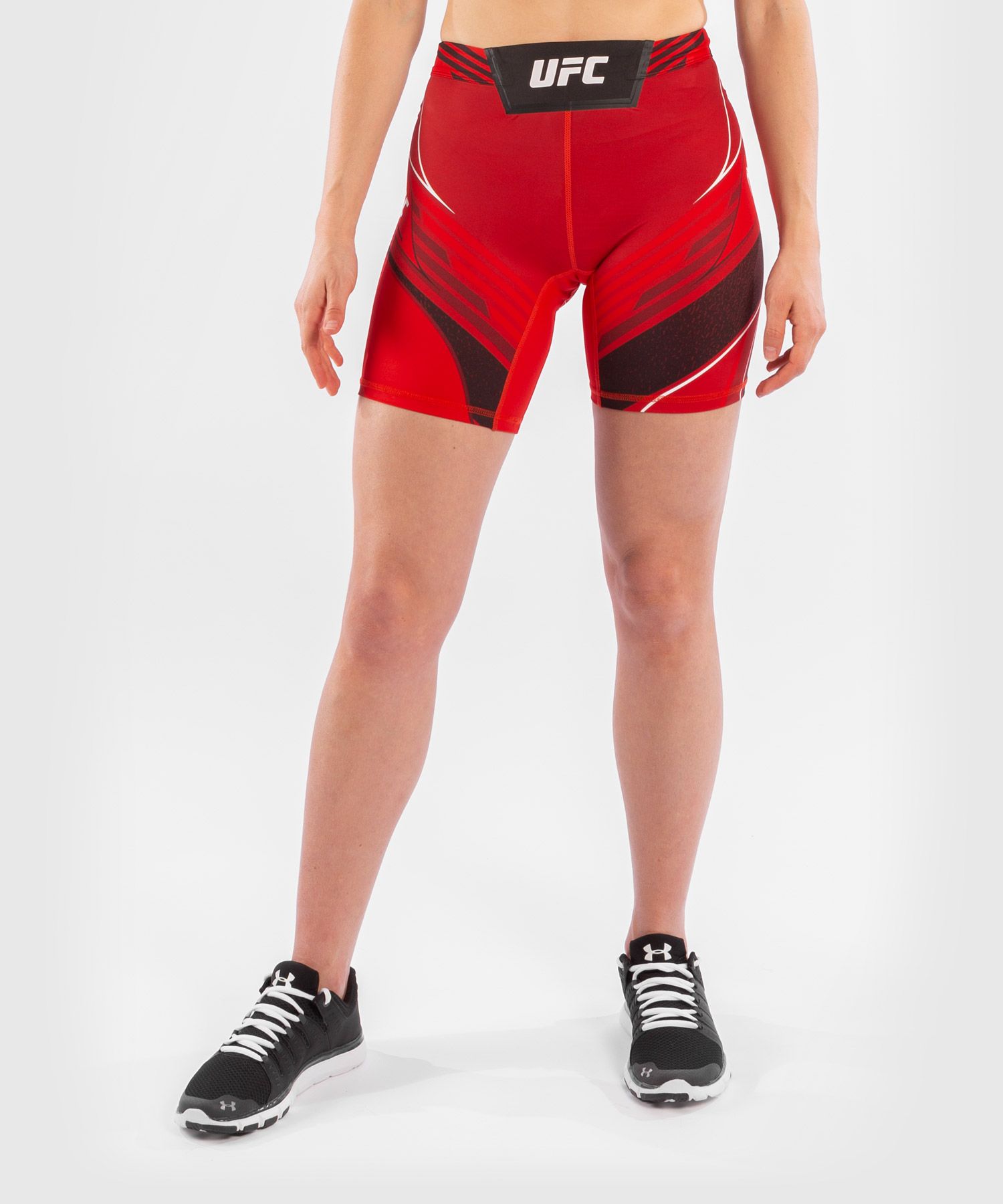 UFC Venum Authentic Fight Night Women's Vale Tudo Shorts - Long Fit - Red