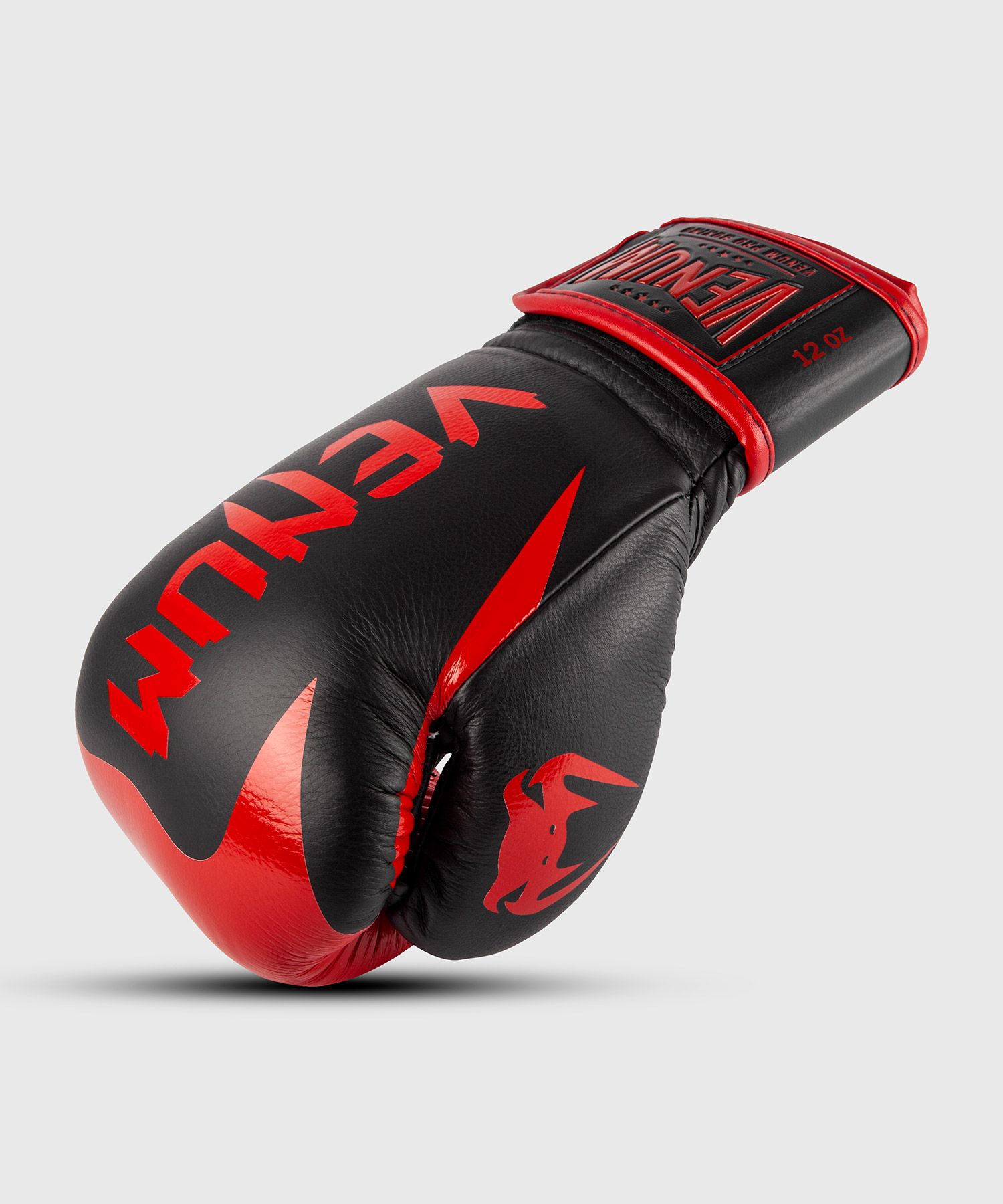 Gants de boxe pro Venum Hammer - Velcro - Noir/Rouge