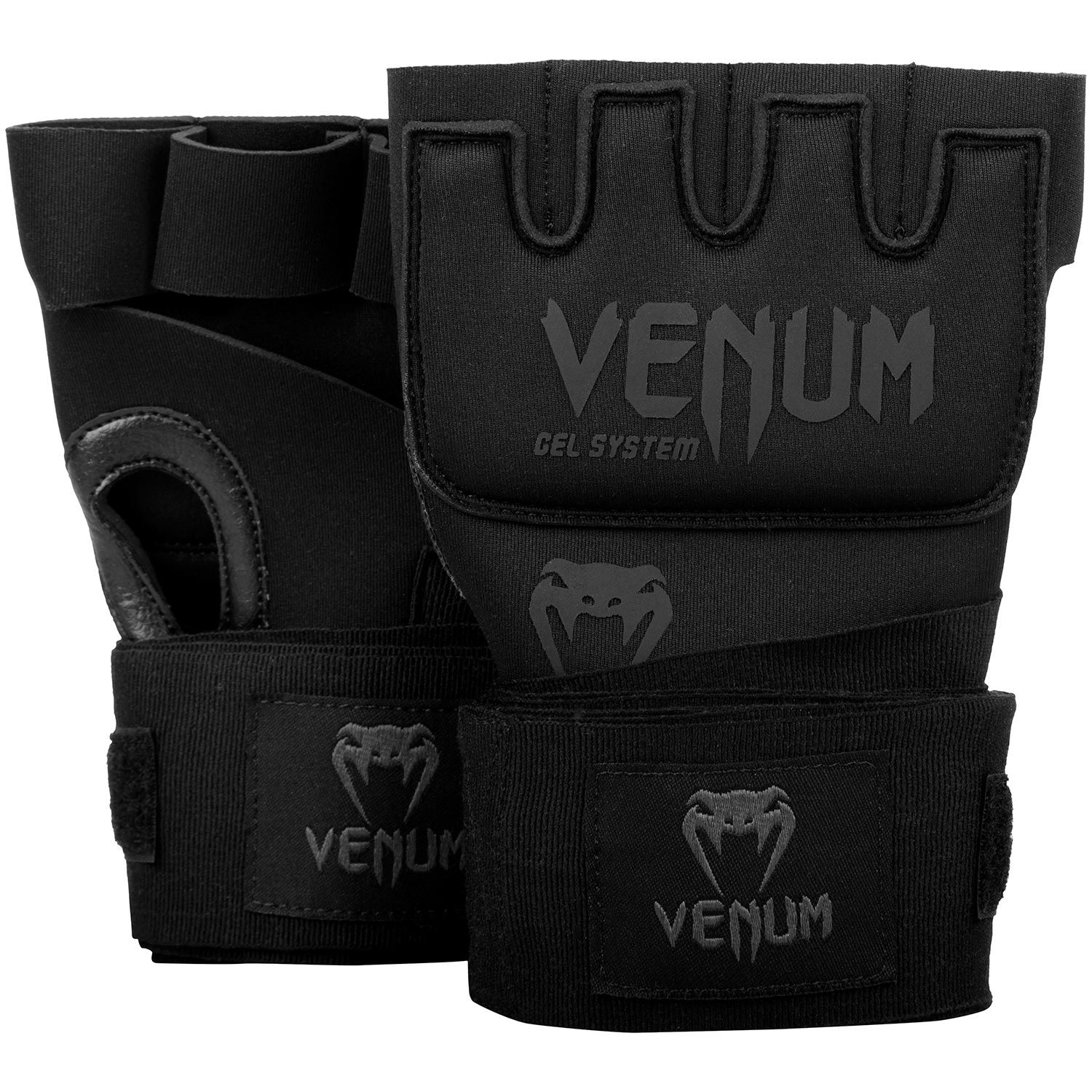 Venum Kontact Gel Glove Wraps - Black/Black