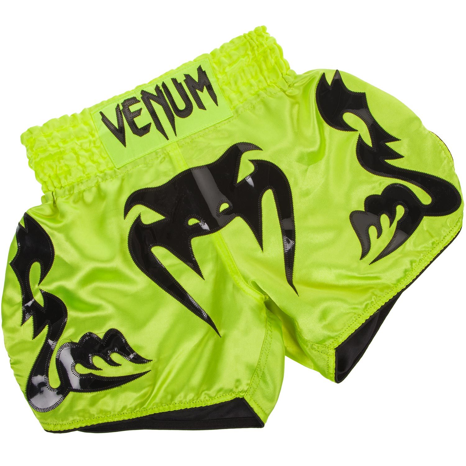 Pantalones Cortos de Muay Thai Venum Bangkok Inferno - Neo amarillo